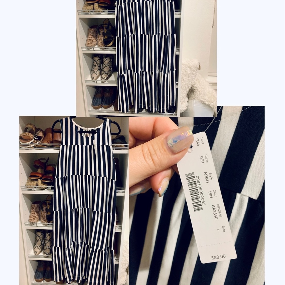 Navy and white J Crew dress NWT